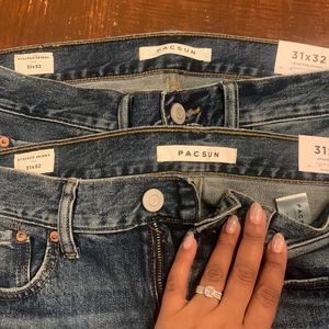 NWT PacSun Dark Indigo Stacked Skinny Jeans- size 31w x 32L